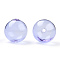 Transparent Blow High Borosilicate Glass Globe Beads, Round, for DIY Wish Bottle Pendant Glass Beads, Lilac, 18x17mm, Hole: 2mm