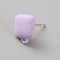 Alloy Stud Earring Findings, with Horizontal Loops, Square, Lilac, 10x8.5mm, Hole: 1mm, Pin: 0.7x10.5mm