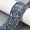 Natural Kyanite Beads Strands, Faceted, Round, 3mm, Hole: 0.6mm, about 125~126pcs/strand, 14.96~15.16''(38~38.5cm)
