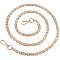 Handmade Iron Chains, Unwelded, Light Gold, about 3.94 Feet(1.2m)/Box