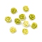 Synthetic Coral Dyed Carved Beads, Flower, Yellow Green, 11.5x8.5~9.5mm, Hole: 1.6mm