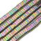 Electroplated Non-magnetic Synthetic Hematite Beads Strands, Rectangle, 2-Hole, Colorful, 6x2x3mm, Hole: 1.2mm, about 198pcs/strand, 16.02 inch(40.7cm)