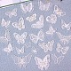 レース刺繍縫製繊維  DIYアクセサリー  蝶  ホワイト  40x70mm DIY-WH0122-13-2
