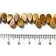 Chapelets de perles d'œil de tigre naturel G-B064-B33-5