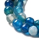 Agate à rayures naturelles/perles d'agate à bandes AGAT-6D-2-5