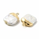 Colgantes de perlas keshi naturales barrocas PEAR-P004-18KCG-4