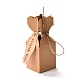 紙菓子箱  結婚披露宴のギフト用の箱  パックスレッドとカード付き  長方形の花瓶の形  バリーウッド  4.9x4.9x12.4cm CON-B005-07-1