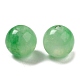 半透明の樹脂ビーズ  キラキラビーズ  ラウンド  薄緑  8x7.5mm  穴：1.8mm RESI-Z015-04G-1