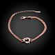 Heart Tin Alloy Czech Rhinestone Multi-strand Bracelets BJEW-BB02317-2