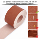 GORGECRAFT Lychee Pattern Leather Strap 78 Inch Long 1.5 Inch Wide Flat Cord Brown Leather Belt Strips for Crafts DIY Projects Clothing Pet Collars Traction Ropes Belt Keychains Wrapping AJEW-WH0034-89C-03-4