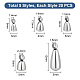 PandaHall Elite 100Pcs 5 Style 201 Stainless Steel Tail Chain Drop Charms STAS-PH0005-27-2