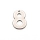 Number 201 Stainless Steel Charms STAS-N082-04I-1