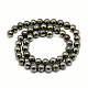 Natural Pyrite Beads Strands G-S265-03-8mm-3