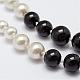 Glass Pearl Graduated Beaded Necklaces NJEW-K044-01A-2