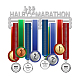 Estante de pared de exhibición de soporte de suspensión de medalla de hierro de medio maratón ODIS-WH0024-014-1