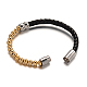 304 Stainless Steel Beaded Bracelets BJEW-E273-04-3