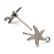 Starfish Shape 201 Stainless Steel Stud Earrings Findings STAS-Q251-03P-2