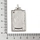 Pendentifs en laiton avec micro pavé de zircone cubique et émail KK-H458-01P-14-3