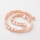 Electroplate Opaque Solid Color Glass Beads Strands EGLA-M020-04-2