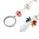 Porte-clés en perles de verre galvanoplastie KEYC-JKC00399-01-2