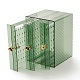 Прямоугольная прозрачная пластиковая коробка для сережек ODIS-O002-01A-4