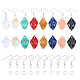 SUPERFINDINGS DIY Acrylic Earring Making Kit Including 80Pcs 8 Color Acrylic Rhombus Pendants 80Pcs Iron Earring Hooks 100Pcs Iron Open Jump Rings Earrings Jewelry Making Supplies DIY-FH0003-22-1