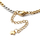 Two Tone 304 Stainless Steel Curb Chain Necklaces X-NJEW-JN03541-5