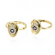 Adjustable Brass Micro Pave Cubic Zirconia Finger Rings RJEW-S045-050G-NR-2