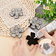FINGERINSPIRE 4 pcs Flower Crystal Rhinestone Appliques 2.6x2.6x0.4inch Sew on Patches AB Color Rhinestone Appliques for Sewing Shining Exquisite Patches for Jeans PATC-FG0001-04A-3