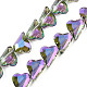 Chapelets de perles en verre transparent électrolytique EGLA-N002-44-07-1