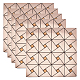 Квадратная мозаика алюминиевые пластиковые самоклеющиеся настенные наклейки DIY-WH0257-15B-1