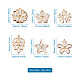 Colgantes de aleación de Diamante de imitación PALLOY-TA0002-24LG-7