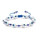 Bracelet en perles de verre et mauvais œil au chalumeau BJEW-TA00157-1