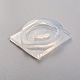結晶クラスタースライスシリコーンジオード型  中空不規則エポキシ樹脂金型  のどの瑪瑙スライスを作るため  ネックレス  ジュエリー作り  ホワイト  42x36x8mm  インナーサイズ：32x26mm X-DIY-D024-14-3