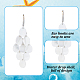 ANATTASOUL 2 Pairs 2 Colors Natural Shell Teardrop Cluster Dangle Earrings EJEW-AN0001-69-3