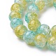 Two Tone Crackle Glass Beads Strands GLAA-F098-03D-15-3