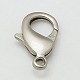 Accessoires clip fermoir mousqueton en laiton de couleur platine pour la fabrication de bijoux X-KK-903-N2-1
