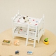 Ornements miniatures de lit superposé double couche en bois pour enfants PW-WG88645-01-2