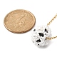 Collana con pendente a forma di fiore con perle di conchiglia NJEW-MZ00018-4