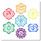 GORGECRAFT Chakra Flower Stencil 30x30cm Lotus Template Yoga Om Symbols Meditation Mandala Floral Pattern Reusable Drawing Stencils for Painting on Wood Wall Furniture Canvas Fabrics DIY Crafts Decor DIY-WH0244-285-1