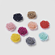 Mixed Color Flat Back Flower Resin Cabochons X-RESI-I011-M-1