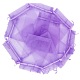 オーガンジーギフトバッグ巾着袋  巾着付き  長方形  青紫色  12x10cm OP001-01-4