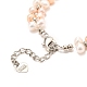 Bracciali con perline naturali di perle d'acqua dolce BJEW-D447-08G-4