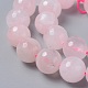 Natürlichen Rosenquarz Perlen Stränge G-C065-12mm-3-3