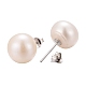 Valentine Presents for Her 925 Sterling Silver Ball Stud Earrings EJEW-D029-10mm-2-3