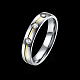 Regali di san valentino anelli per coppia in acciaio al titanio con zirconi cubici per donna RJEW-BB16490-9P-2
