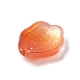 ガラスチャーム  秋の着生葉のチャーム  サンゴ  17.5~19x15x4mm  穴：1.2mm GLAA-A011-11A-3