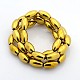 Electroplate Magnetic Synthetic Hematite Beads Strands G-O008-21-2