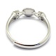 Componentes del anillo de dedo de plata de ley 925 ajustables STER-P041-21-4