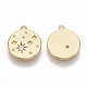 Brass Micro Pave Cubic Zirconia Charms KK-T050-18G-NF-2